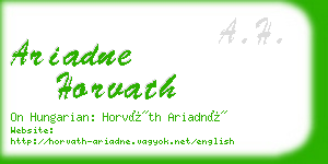 ariadne horvath business card